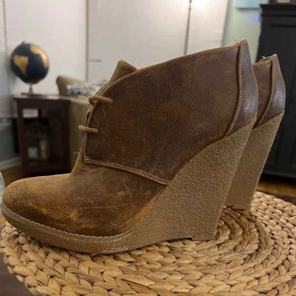 Enzo, leather lace boot wedge. - Picture 5 of 5